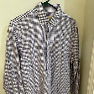 Michael Kors Check Button Down Shirt